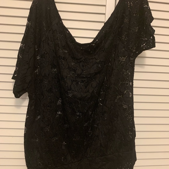 torrid Tops - Torrid Black Lace Size 0 (fits size 12) Blouse
